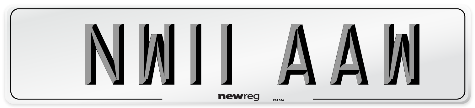 NW11 AAW Number Plate from New Reg